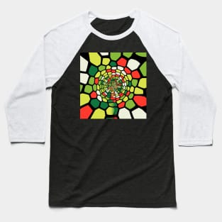 Tunnel of Christmas Colored Heart Pattern Baseball T-Shirt